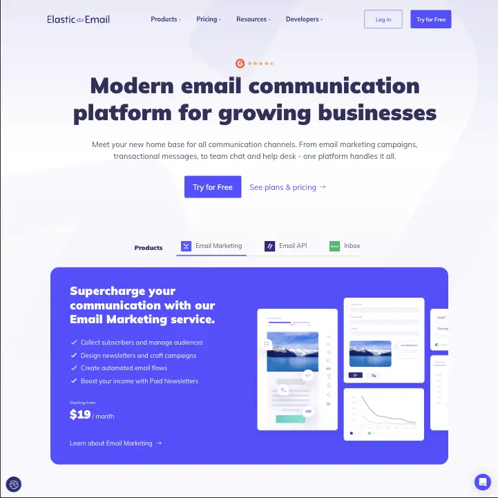 Home Page: Elastic Email